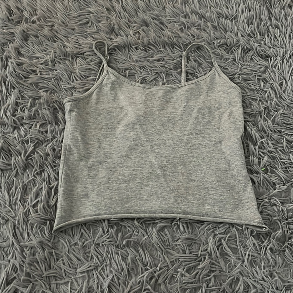 plain grey forever 21 cropped top